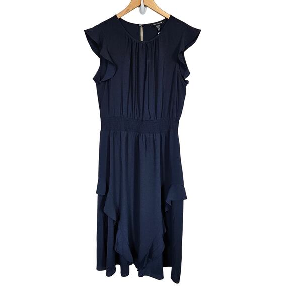 Maggy London Dresses & Skirts - Maggy London Zoe Flutter Sleeve Midi Dress Navy Plus Size 16 Work Office Date